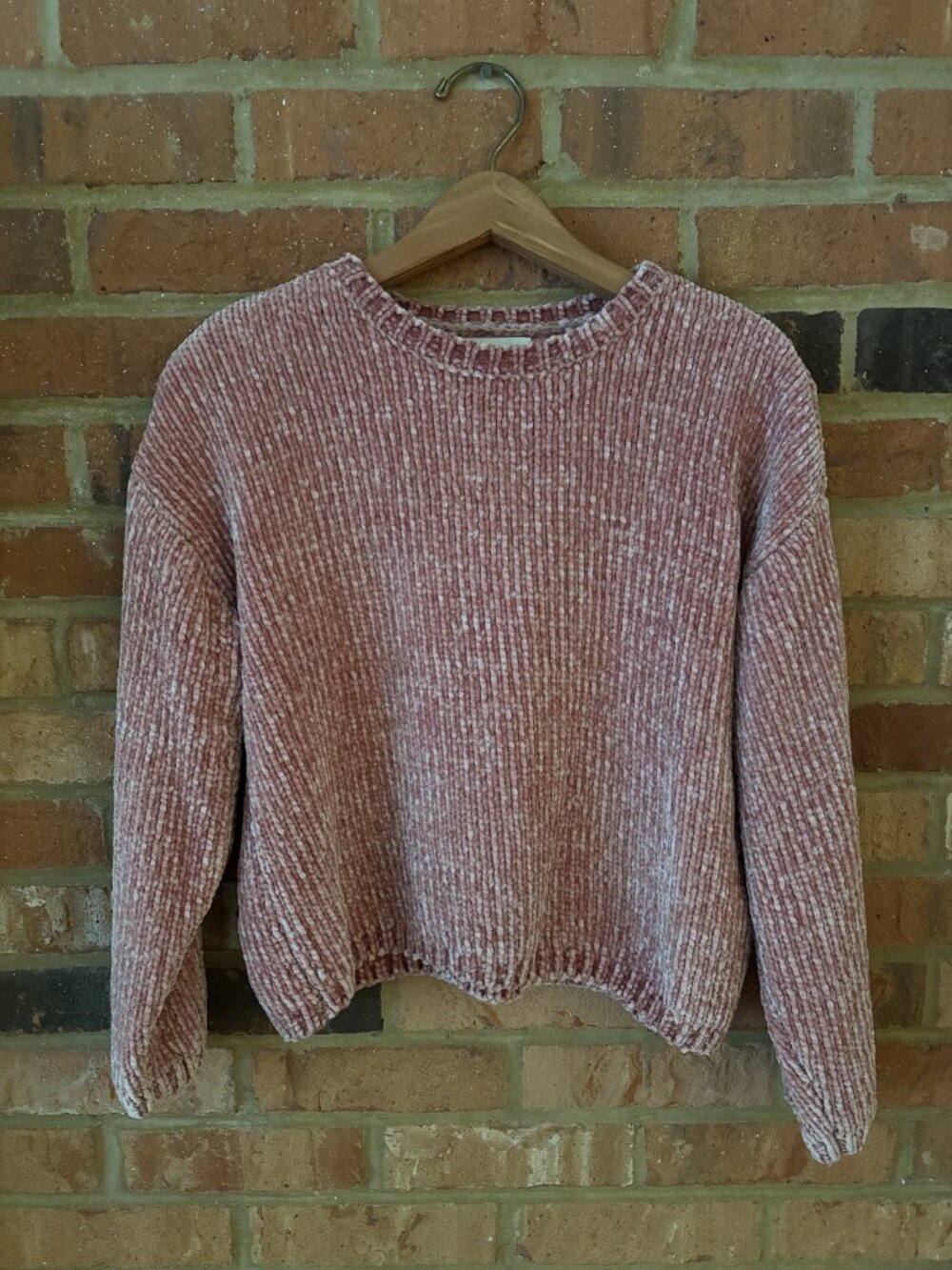 LA Hearts Pink Chenille Sweater